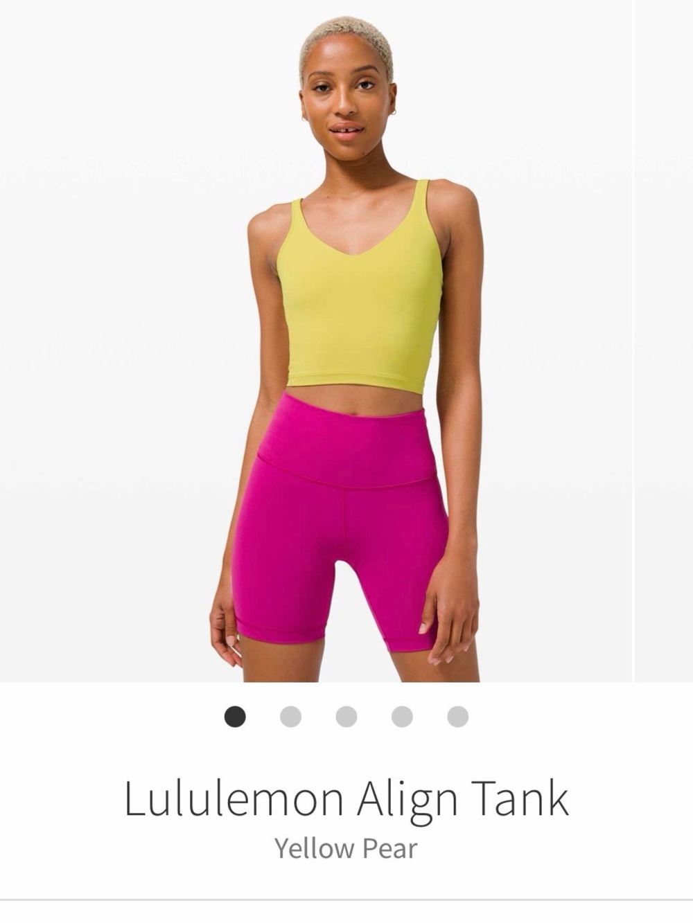 lululemon athletica Yellow Pear Crop Tank